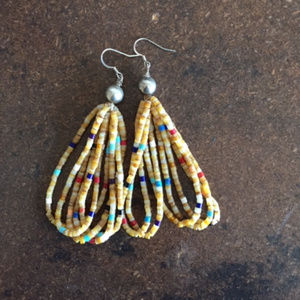 Dangling beaded earrings